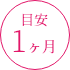 目安一ヶ月